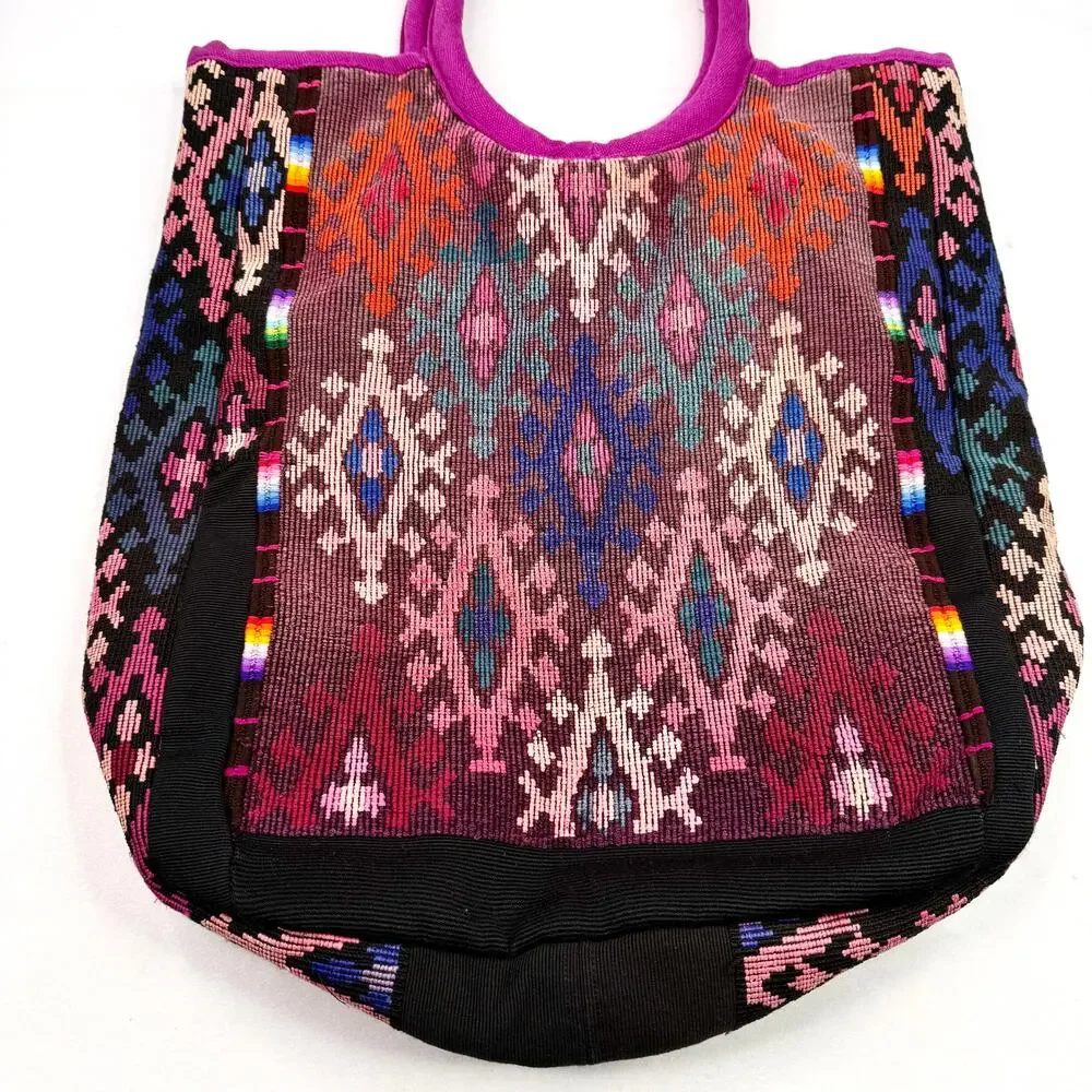 Boho Woven Large Tote Bag